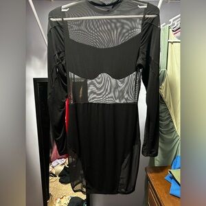 SHEIN Black Long Sleeve Dress